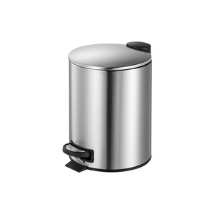 Cubo de Basura de Acero Inoxidable con Pedal, Cilíndrico, para Uso en Interiores, Tapa de Cierre Suave y Silencioso, para Cocina, Sala de Estar, Capacidad de 5L - Product Image 5
