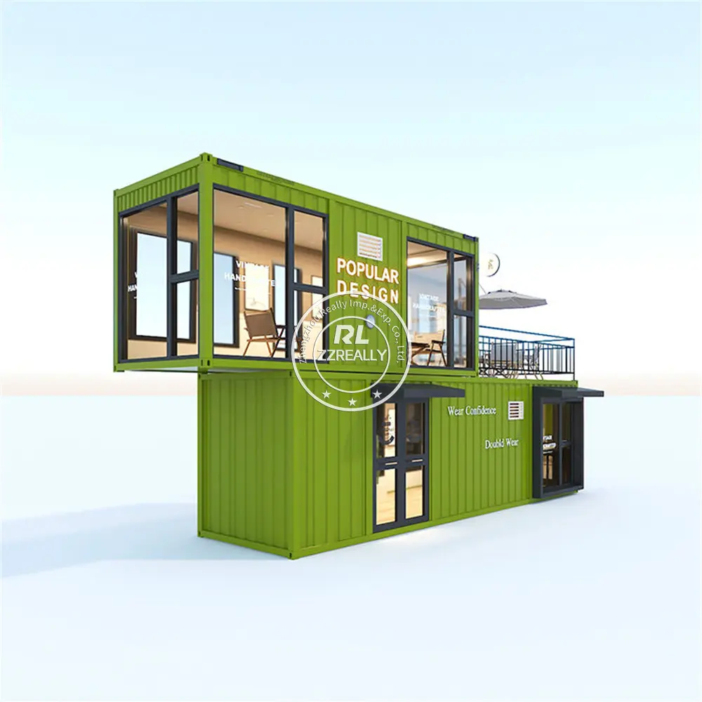 2024 chaises de café conteneur magasin magasin 40 pieds préfabriquer conteneur piscine 20 pieds 40 pieds café kiosque conteneur café
