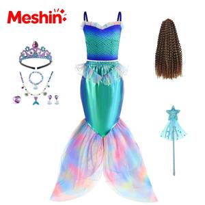 Nuevo Conjunto de Ropa Infantil de Sirena 2026, Diseño Original (ODM/OEM), 2 Piezas, Lindo Conjunto de Disfraces de Ariel para Niñas - Product Image 1