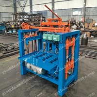 Machine à briques de ciment à petite échelle, semi-automatique, pour la fabrication de briques emboîtables et de blocs creux, pour la production en série