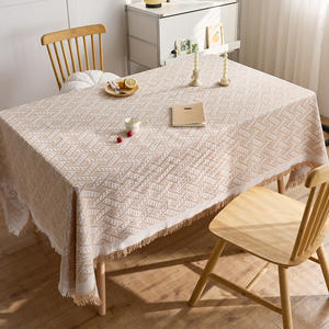 Français Ins Style Moderne Tissé Coton Lin Jacquard Géométrique Résistant À L'huile Gland Nappe Lumière Luxe Ambient Photo Décoratif - Product Image 6