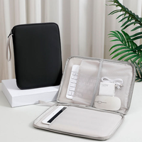 Étui pour tablette en cuir PU souple et durable haut de gamme, grande capacité, protection antichoc pour ordinateur portable et doublure intérieure portable