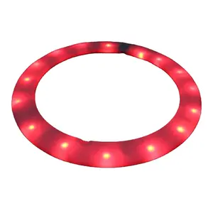 Coloré en plastique plat hula LED anneau jonglage anneaux champ marque anneau pour le jeu de sport amusant