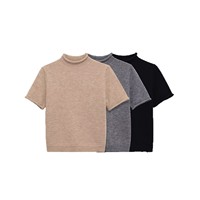 Suéter de Algodón Suave para Mujer, Estilo Casual Versátil, Cuello Medio Alto, Moda Otoño Invierno 2026