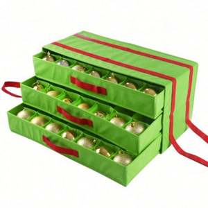 Hot Sell Holiday Foldable Christmas <b>Ornament</b> Storage Organizers Storage Used for Storing Things - Product Image 2
