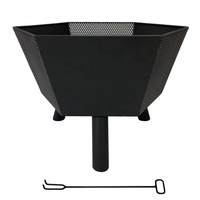 Nouveau Design hexagonal motif personnalisé moderne extérieur Portable cheminée jardin chaud foyer ensemble petit foyer chauffage 2022
