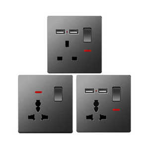 Presa a Muro di Lusso KXN a Singolo Polo, Presa Elettrica Multifunzionale di Alta Qualità EU/UK/Universale, 16A Max. Corrente - Product Image 1