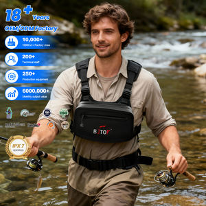 حقيبة صدر تكتيكية خفيفة الوزن بشعار مخصص، حقيبة صدر رياضية عاكسة للرجال للمشي لمسافات طويلة وركوب الدراجات وصيد الأسماك - Product Image 1