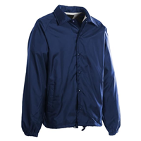 Veste Coach pour homme coupe-vent classique noir en nylon résistant à l'eau coupe décontractée boutons-pression manteau vierge