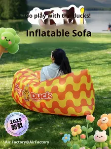[Patito Amarillo] Sofá Inflable para Exteriores, <span class=keywords><strong>Regalo</strong></span> Infantil para <span class=keywords><strong>Padres</strong></span> e Hijos, Caja de <span class=keywords><strong>Regalo</strong></span>, Fábrica de Aire, Picnic, Material de Poliéster - Product Image 3