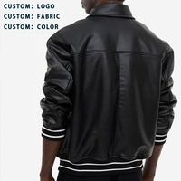 Blousons d'hiver personnalisés pour hommes, veste en cuir streetwear, veste en cuir véritable brodée pour hommes, veste de moto à fermeture éclair