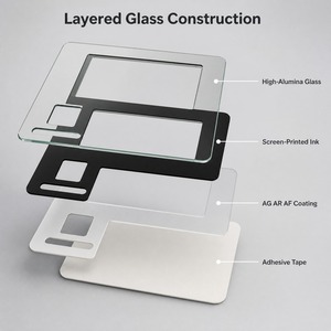 Panneau de verre trempé personnalisé à haute teneur en alumine, verre de protection, impression sur écran, fenêtre transparente, découpe CNC, contrôle d'accès, serrure intelligente, OEM - Product Image 6