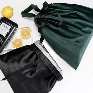 Pochette de rangement pour bijoux en velours avec logo personnalisé, sacs à cordon en velours pour bijoux, cadeau - Product Image 3