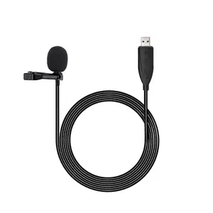 Professional OEM USB Wired Clip On lavalier Microphone For PC computer