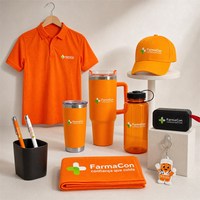 Set de Regalo Promocional con Logotipo Personalizado AI-MICH, Obsequio Corporativo, Vaso, Botella de Agua, Camiseta Polo, Gorra, Altavoz para Medicina y Farmacia