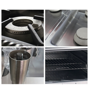 Estufa de Gas Comercial de Acero Inoxidable con Horno y Protección Contra Apagado de Llama, Estufa de Gas de Alta Potencia con 4 Quemadores, Equipo de Hostelería - Product Image 3