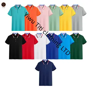 Individuelles Logo Arbeitsuniform Business-Unisex-Polo Herren Schnell trocknend einfarbig Einfarbig Polyester Elasthan-Uniform Sport Golf Polo-T-Shirt