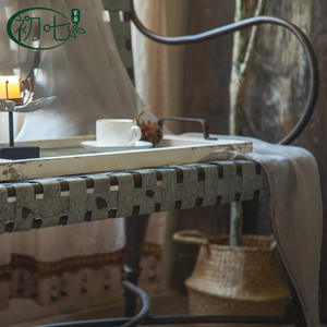 American Retro Double <b>Bench</b> Vintage Distressed Wood Handmade Living Room Lounge Chair Cafe Decor Wedding Prop - Product Image 4