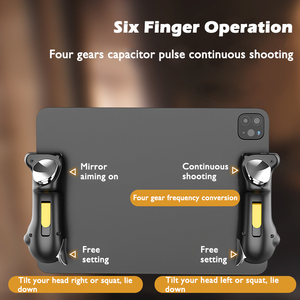 Mando de seis dedos para tableta, para Ipad PU BG, capacitancia ajustable, botón <span class=keywords><strong>L1R1</strong></span>, agarre de Joystick - Product Image 3