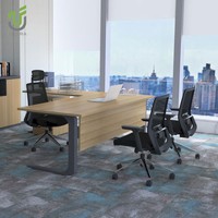 Iultra Table de bureau de direction en érable, table de bureau de PDG au design moderne et contemporain, ton de bois clair
