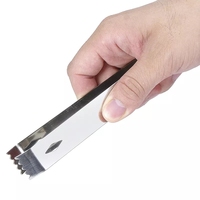 Pince à glace en acier inoxydable durable, design à dents épaissies, sans danger pour les aliments, écologique, compatible lave-vaisselle, robuste, logos personnalisés, haute qualité