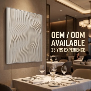 Arte Murale Minimalista Bianca 3D Testurizzata per Decorazione Zen di Hotel e Spa, Progetto Professionale per l'Ospitalità Commerciale - Product Image 3