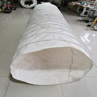 Machine de transfert de ciment en vrac à tambour en toile, pour déchargement de cendres sèches, avec tête de déchargement robuste résistante à l'usure et anneau de levage épaissi, pour sacs télescopiques