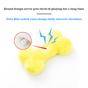 Persediaan hewan peliharaan mewah tahan lama, mainan gerakan interaktif berbentuk tulang dapat dicuci untuk anjing menyenangkan waktu bermain kartun sederhana - Product Image 3