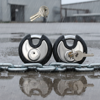 Cadenas de disque spécial en acier inoxydable 201 de 90mm avec serrure à cylindre en laiton Sécurité économique des bagages