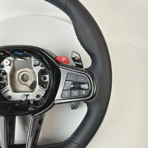 Volante Deportivo Personalizado de Tres Secciones de Fibra de Carbono Compatible con <span class=keywords><strong>BMW</strong></span> Serie G G20 G30 G38 G21 G80 G87 G82 Serie 3 <span class=keywords><strong>320i</strong></span> 330i - Product Image 4