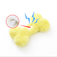 Jouets sonores créatifs en peluche douce en forme d'os pour animaux de compagnie, jouets à mâcher imprimés en forme de nœud pour l'entraînement, le nettoyage des dents et la marche