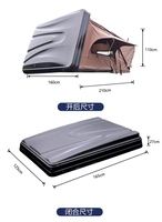 Tente de toit rigide ABS à ouverture latérale pour 3-4 personnes, 4 saisons, en tissu Oxford, pour camion, SUV, 4x4, camping tout-terrain