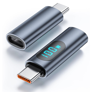 TUTI Wholesale <strong>Usb</strong> Extension Adapter PD 100W 240w Type C Male to C Female Extender Converter with Digital <strong>Display</strong> for Phone - Product Image 3