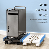 Home Computer Accessories Customizable Plastic Tower Rack for Desktop PCs Adjustable Movable Computer Case Stand