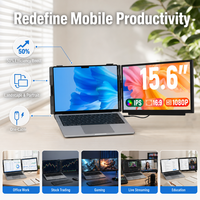 Moniteur portable pour concepteur UX, scientifique en données, 15,6 pouces IPS FHD USB-C, mode vertical/horizontal, fourniture directe d'usine B2B