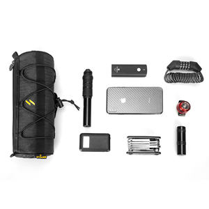 ASRQGOAL-<span class=keywords><strong>Bolsa</strong></span> enrollable para <span class=keywords><strong>manillar</strong></span> de bicicleta, paquete de bolsas para <span class=keywords><strong>manillar</strong></span> de bicicleta de grava delantera redonda para ciclismo de montaña, éxito de ventas en <span class=keywords><strong>Amazon</strong></span> - Product Image 5