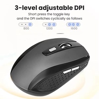 Jenis Baterai 2.4Ghz Optical PC Komputer USB Gaming Mouse Nirkabel