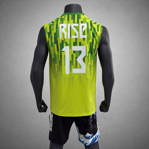 Camisetas de Gimnasio de Secado Rápido de Primera Calidad, Camisetas de Voleibol Verdes para Hombre, Camiseta sin Mangas Sublimada para Entrenamiento - Product Image 2