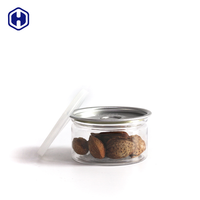 Boîte en plastique vide pour herbes sèches, style thon, diamètre 211 mm, hauteur 38 mm, capacité 100 ml, avec couvercle EOE pour mise sous vide à l'azote, pour snacks et bonbons