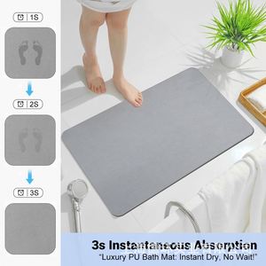 Tapis de porte de salle de bain en PU souple, résistant à la saleté, absorbant, à séchage rapide et antidérapant - Product Image 3