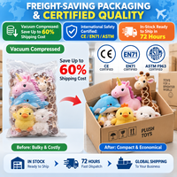 Peluche douce de 8 pouces pour machine à griffes, assortiment Licorne Dauphin Girafe, prix pour machine d'arcade de centre commercial, stock direct