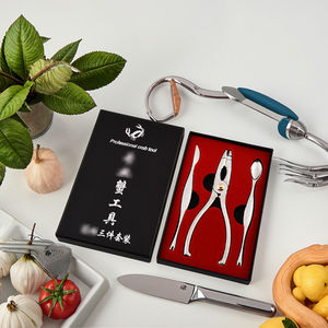 Commercio all'ingrosso di nuova fabbricazione multifunzionale frutti di mare Set di strumenti 3 pz in metallo Cracker granchio e aragosta Cracker forchette - Product Image 1