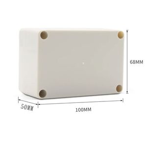 Caja de Conexiones de Plástico ABS Hongfa EBM a Prueba de Polvo IP67, Caja de Proyectos Eléctricos Universal, Color Gris Pálido, Impermeable, 100x68x50mm - Product Image 2