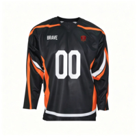 Fabricant de vêtements de sport sur mesure, OEM, maillots de hockey sur glace vierges en tissu pour uniformes d'équipe de club, pulls de hockey sur glace