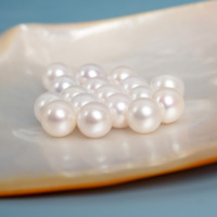 Perles d'eau douce Edison rondes parfaites de haute qualité, blanches naturelles, perles en vrac pour la fabrication de bijoux DIY