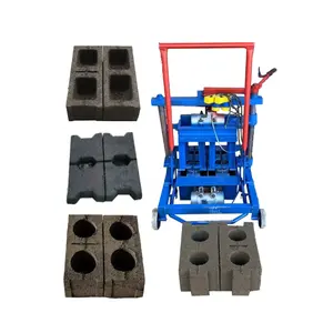 Maquinaria de fabricación de ladrillos manual móvil en pequeña máquina de fabricación de ladrillos de hormigón industrial fácil de operar
