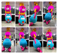 Mascotte gonflable géante publicitaire de 23 pieds de haut, modèle de dessin animé en peluche, décoration gonflable commerciale colorée, mascotte gonflable
