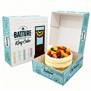 Cajas para Pasteles de Papel Blanco Impresas Personalizadas de Grado Alimenticio de 4, 6 y 8 Pulgadas para Cumpleaños, Bodas, Aniversarios y Fiestas - Product Image 1