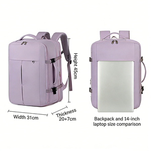 Sac à dos extensible à grande capacité avec logo personnalisé, imperméable, en Oxford, pour les voyages d'affaires, avec port de charge USB - Product Image 3