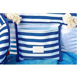 Custom Llogo Shopping Cotton Handle Reusable Canvas Grocery Bag Shopping Extra Large Stripe Beach Tote - Product Image 2